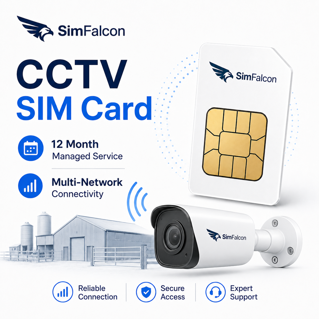 CCTV SIM card with 12 month managed IoT data service